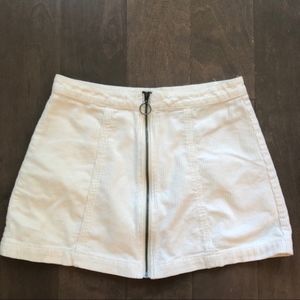 FOREVER 21 WHITE CORDUROY SKIRT